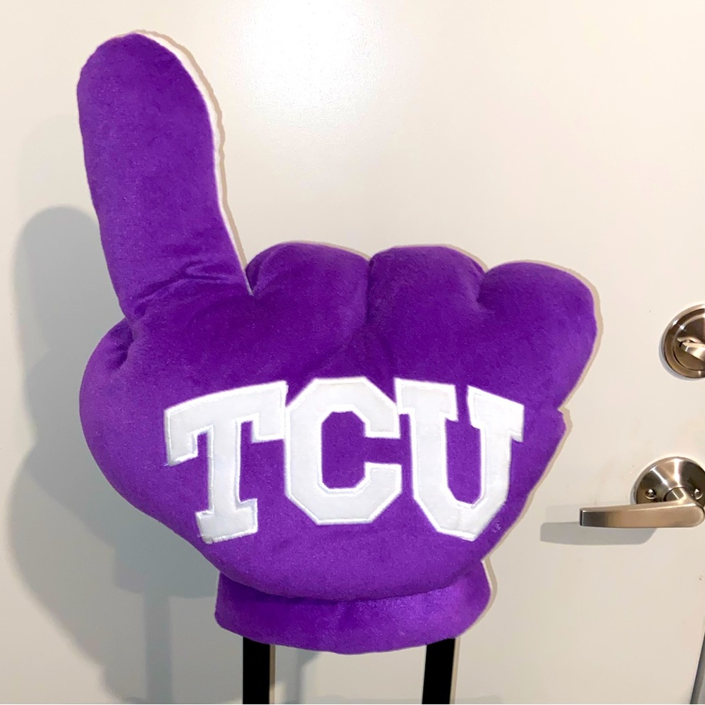 TCU Texas Go Frogs! Fan Plush Hand. Fits full hand. HTF! - Picture 2 of 2
